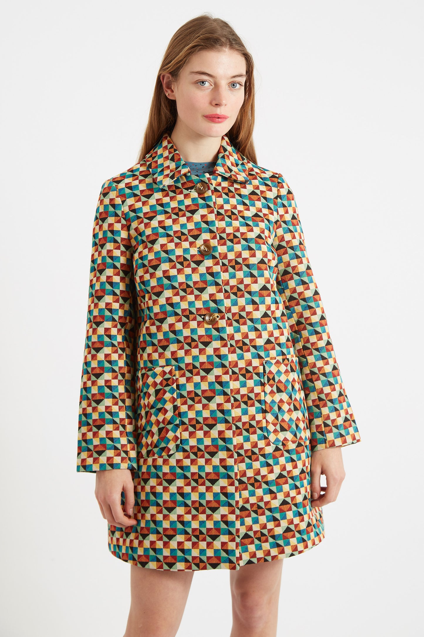 Dryden Geo Jacquard Coat