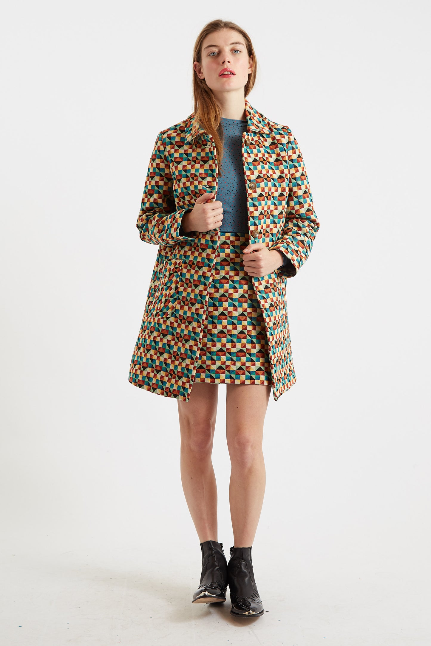 Dryden Geo Jacquard Coat