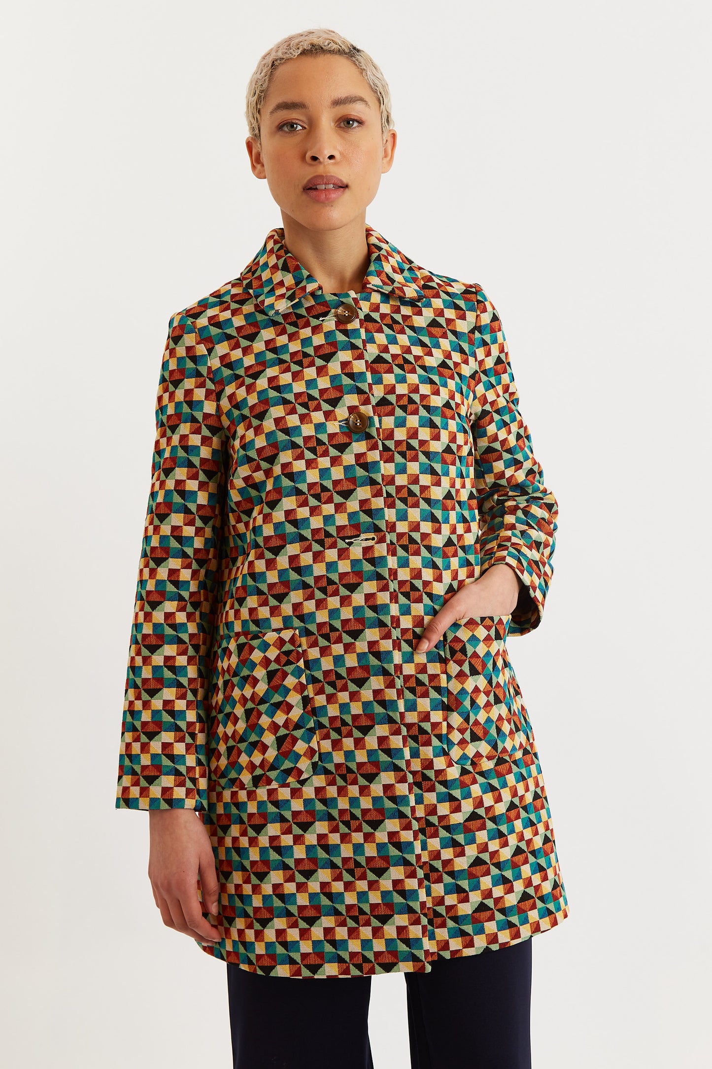 Dryden Geo Jacquard Coat