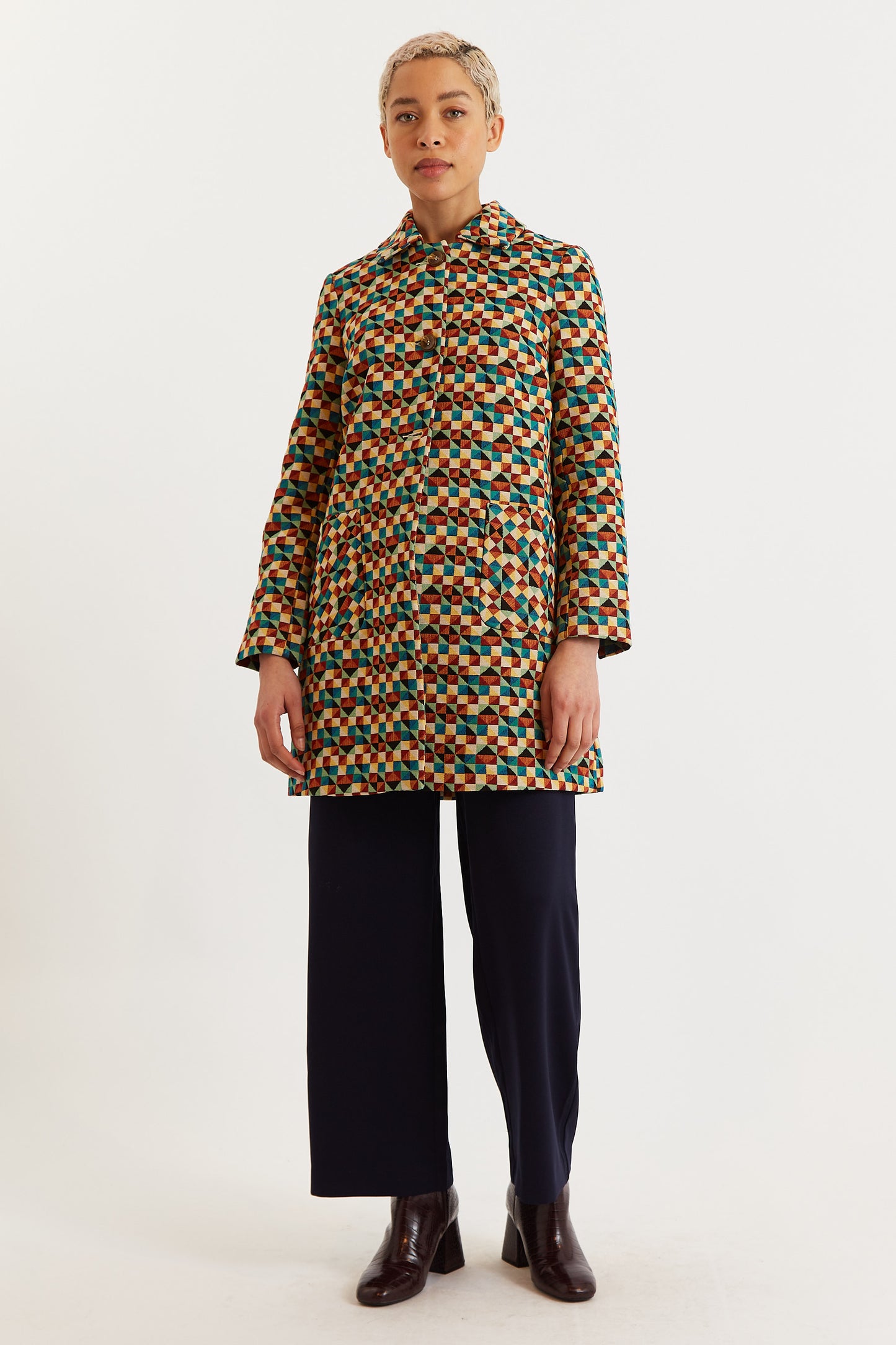 Dryden Geo Jacquard Coat