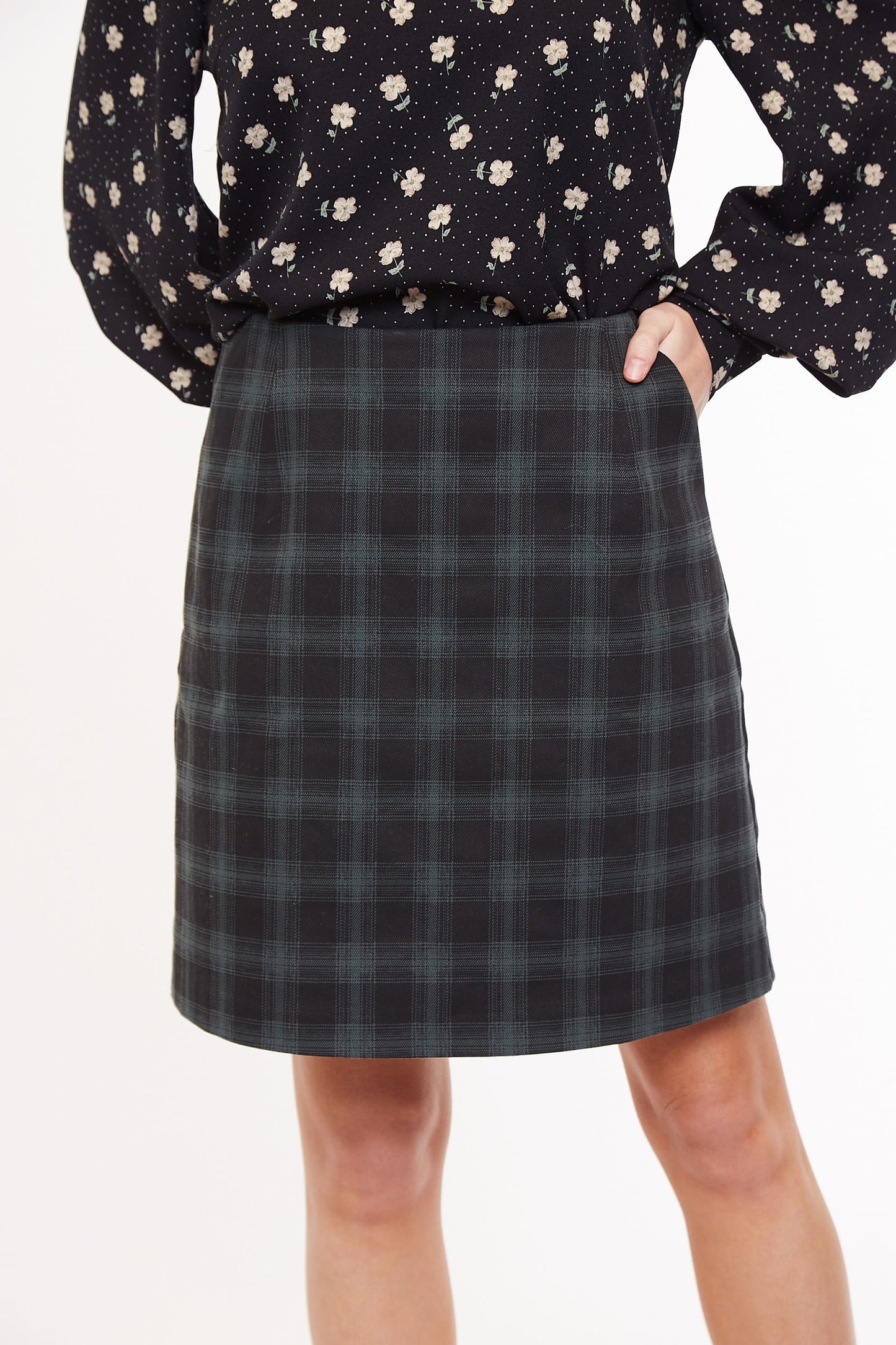 Louche Dylan Garden Check Mini Skirt