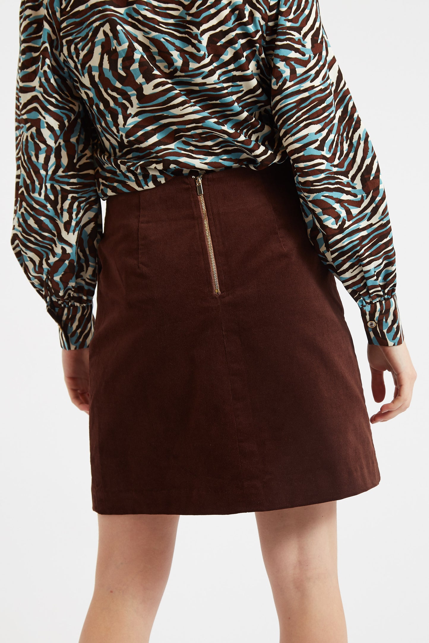 Dylan Babycord Mini Skirt - Chocolate