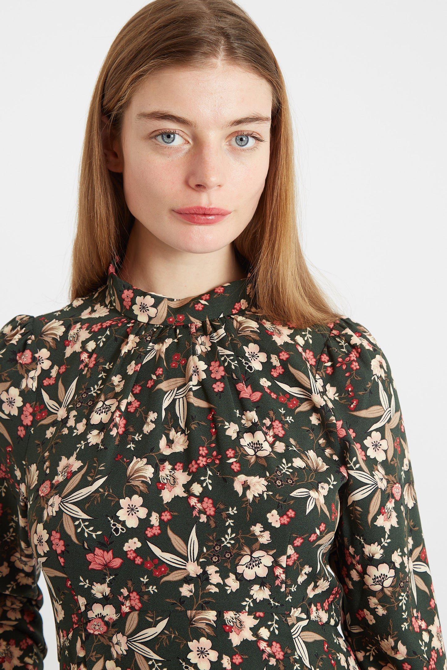 Ebba Tapestry Print Long Sleeve Mini Dress