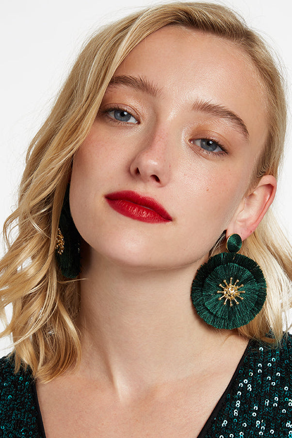 Louche Edom Earrings Green