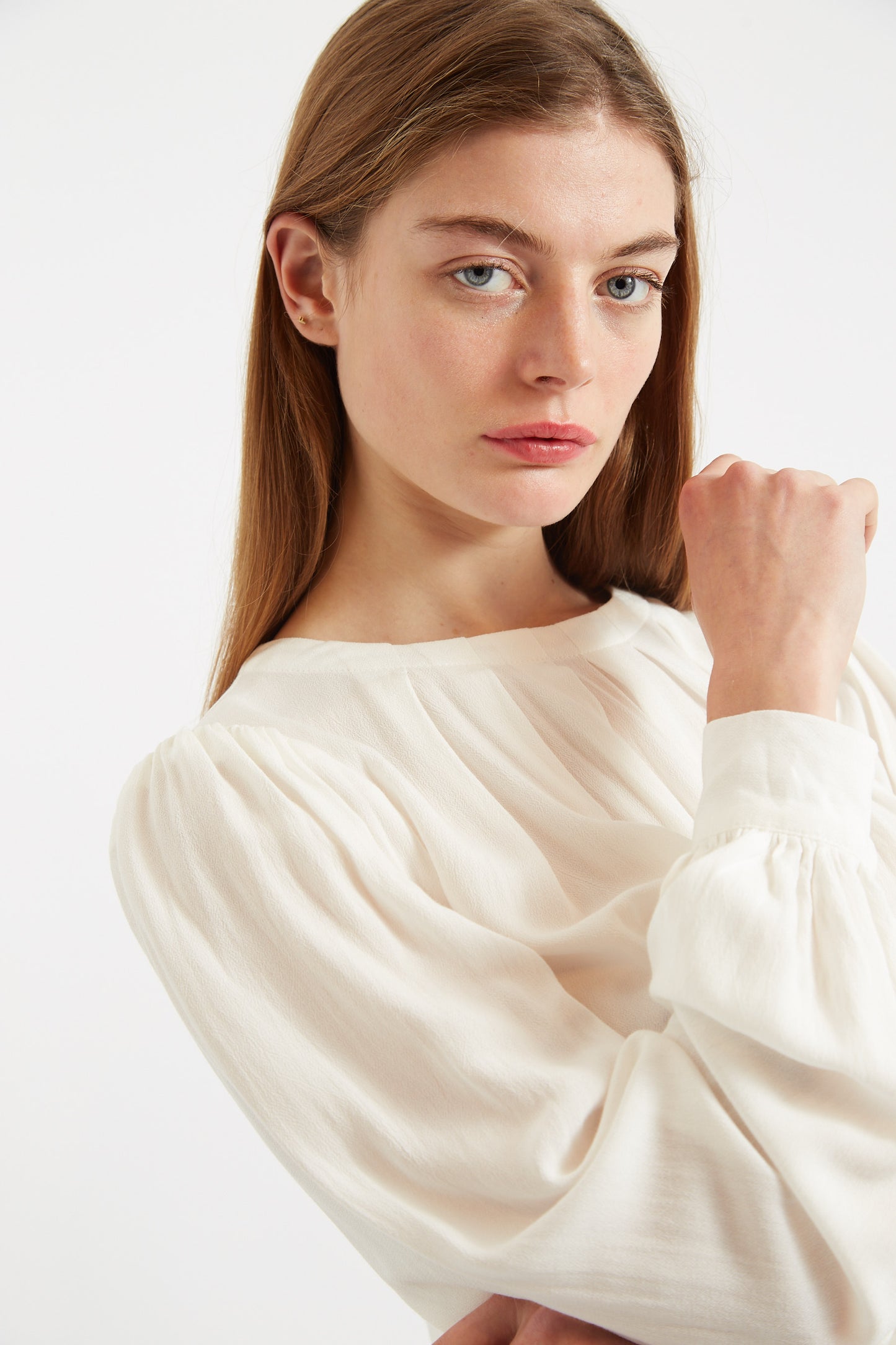 Egon Moss Crepe Blouse - Off White