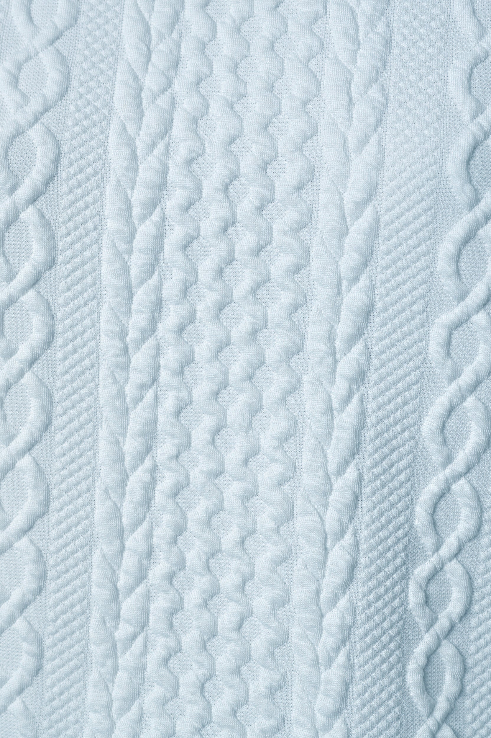 Ellie Cable Quilt Puff Sleeve Sweatshirt - Marl Grey