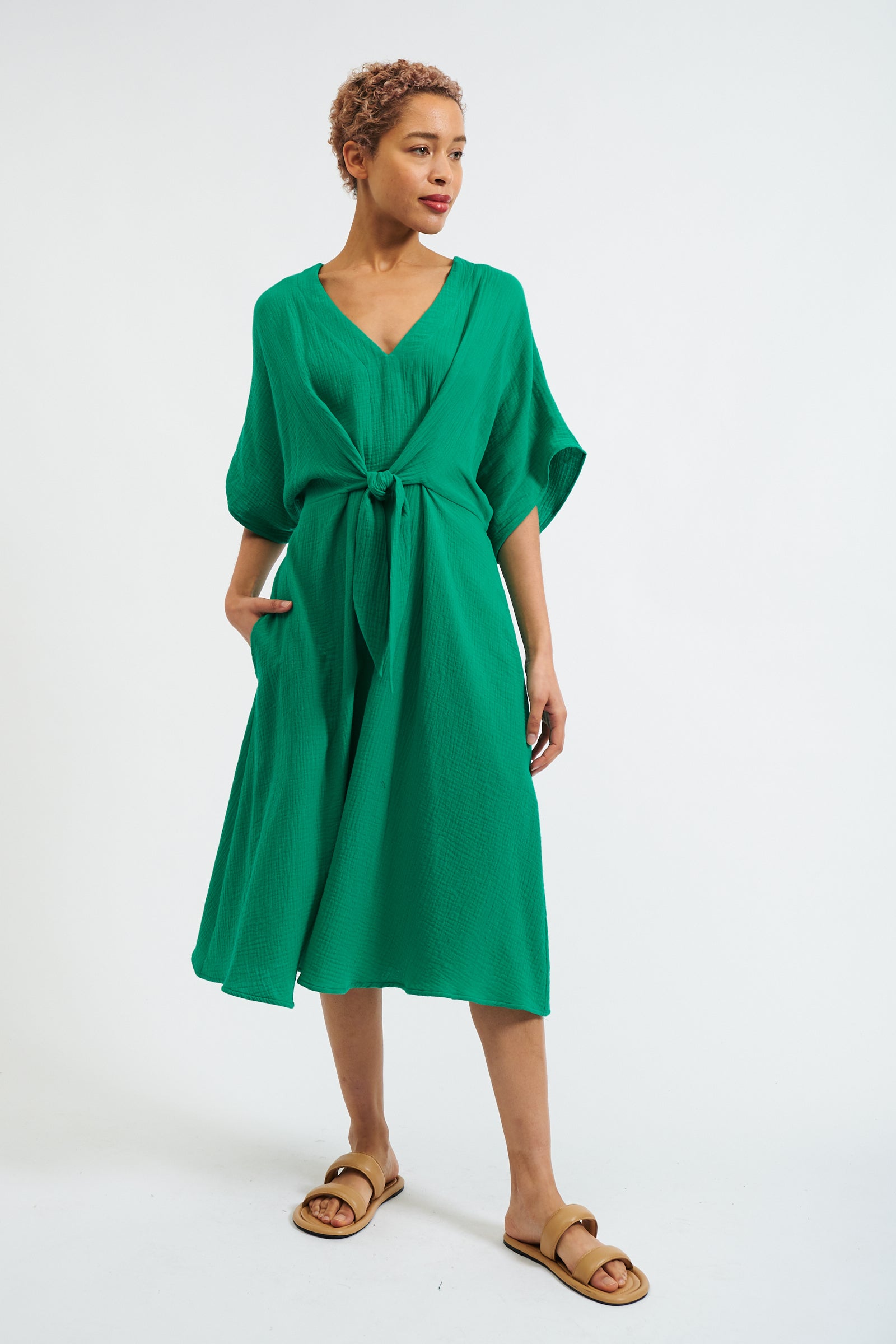 Double tie wrap dress shop