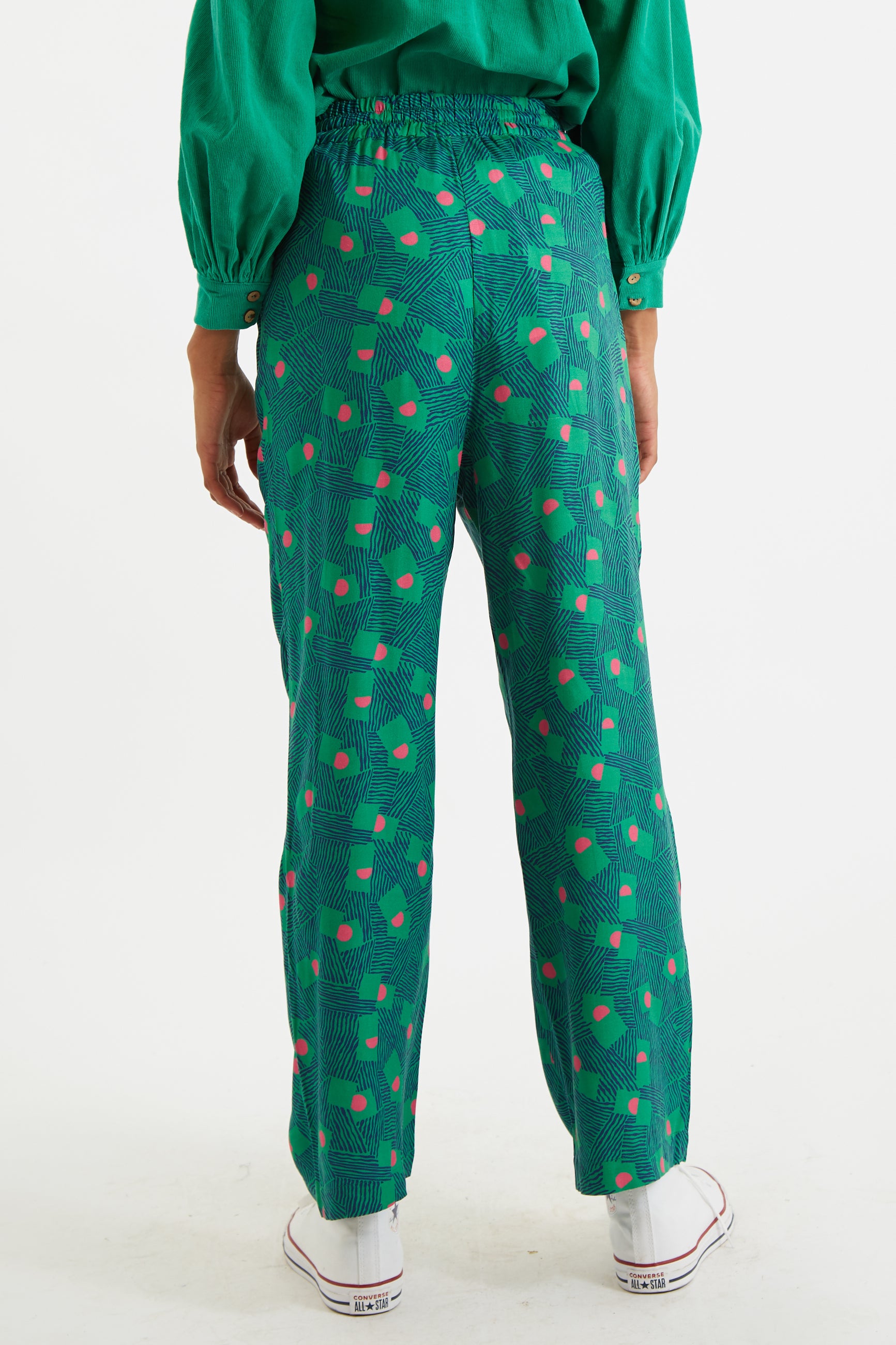 Emmanuelle Bauhaus Abstract Pyjama Style Trousers - Detail 1