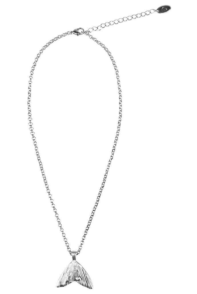 Eve Mermaid Tail Silver Necklace - Styled