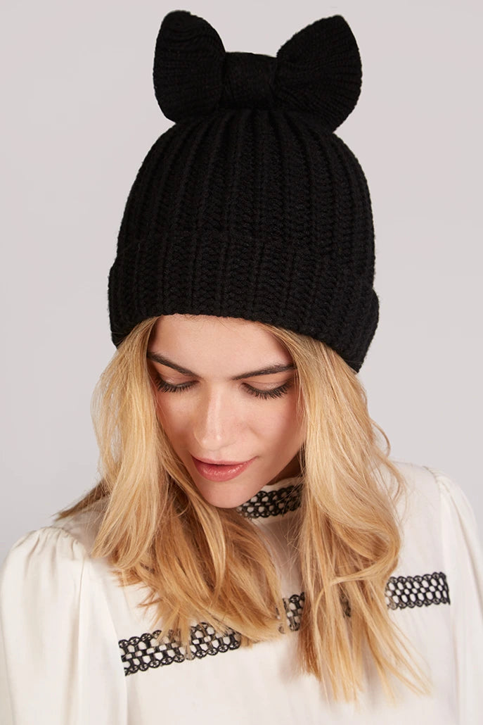 Everly Black Beanie