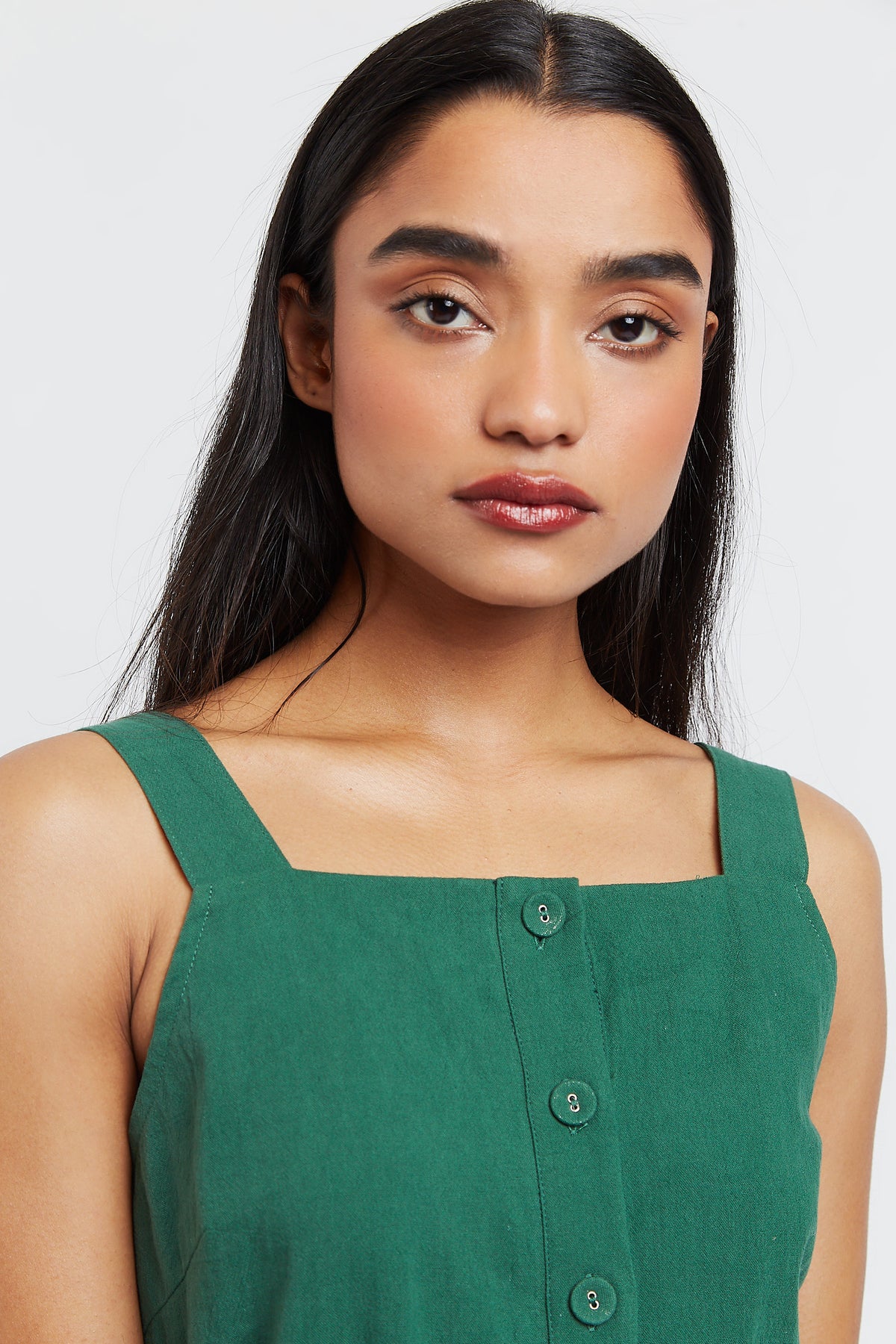 Francesca Belted Green Playsuit - Detail 1