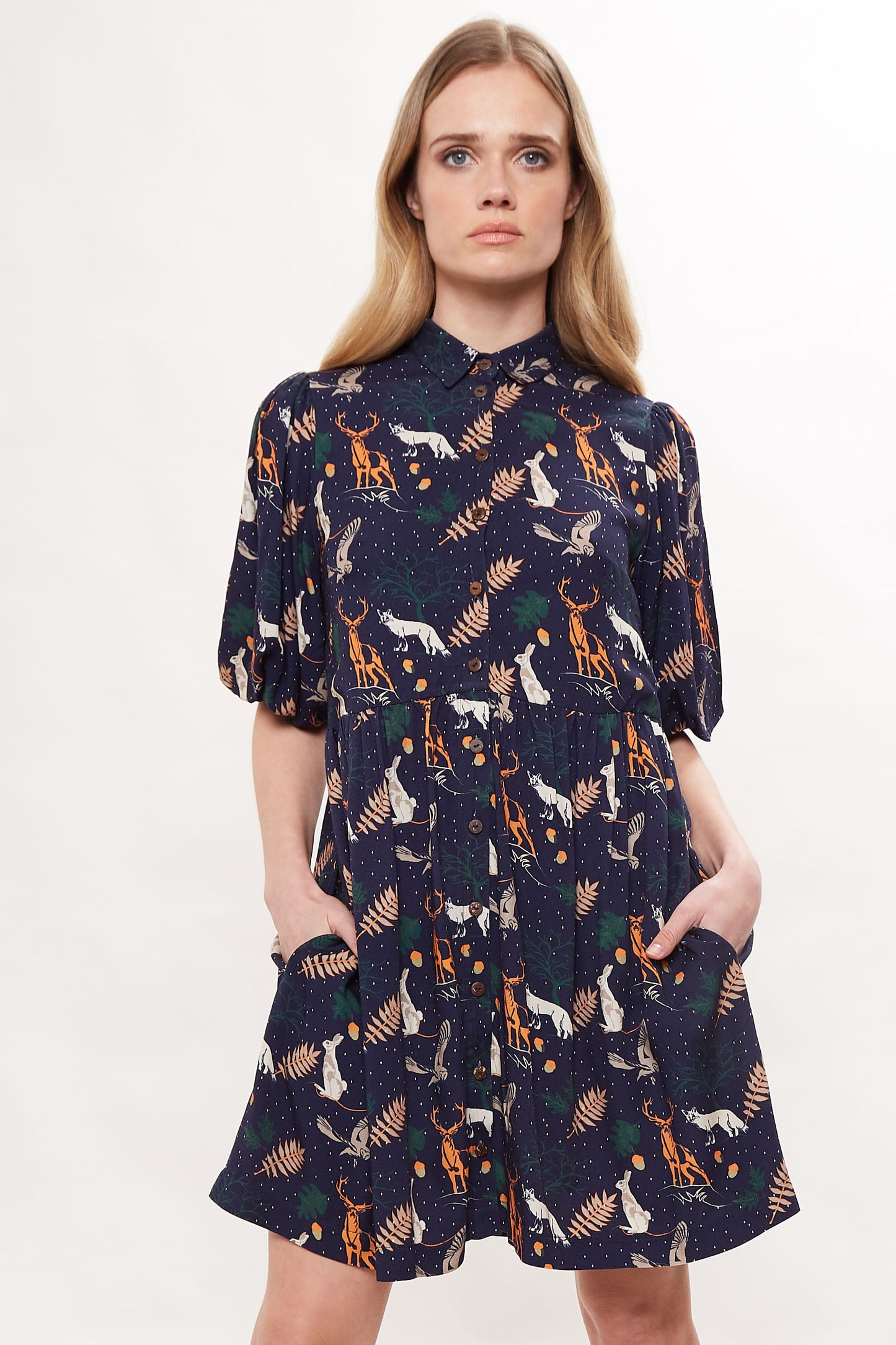 Louche Georgia Secret Garden Print Mini Dress