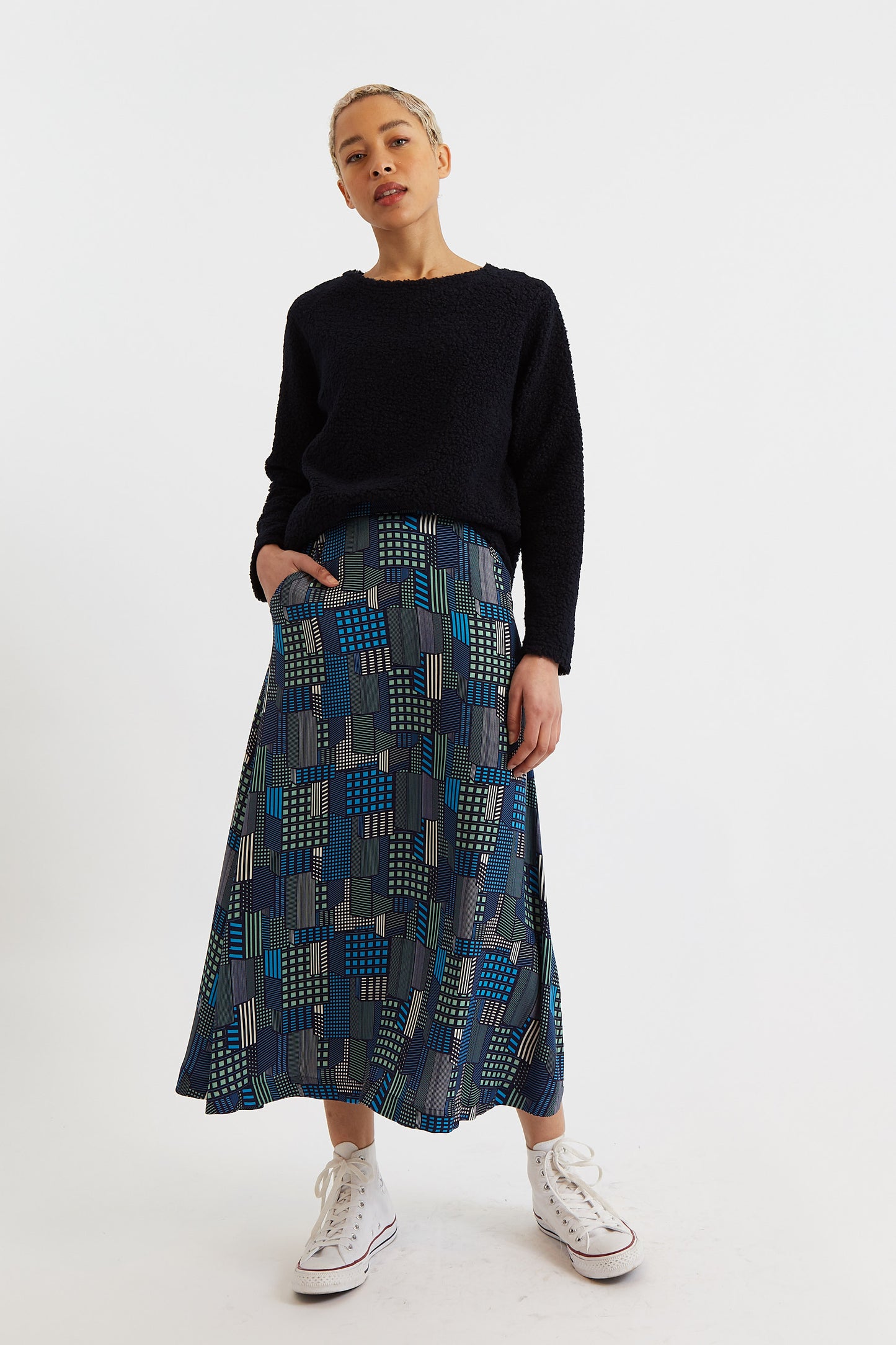 Gilford Geo City Print Midaxi Skirt