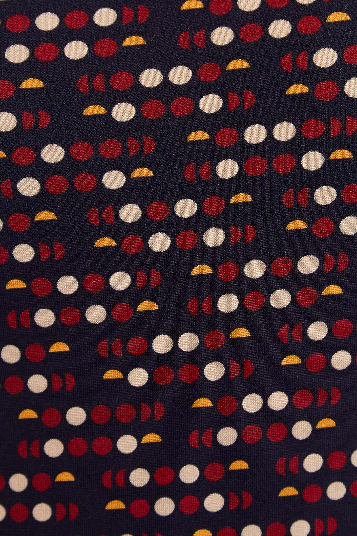 Gilly Retro Dots Print Long Sleeve Top