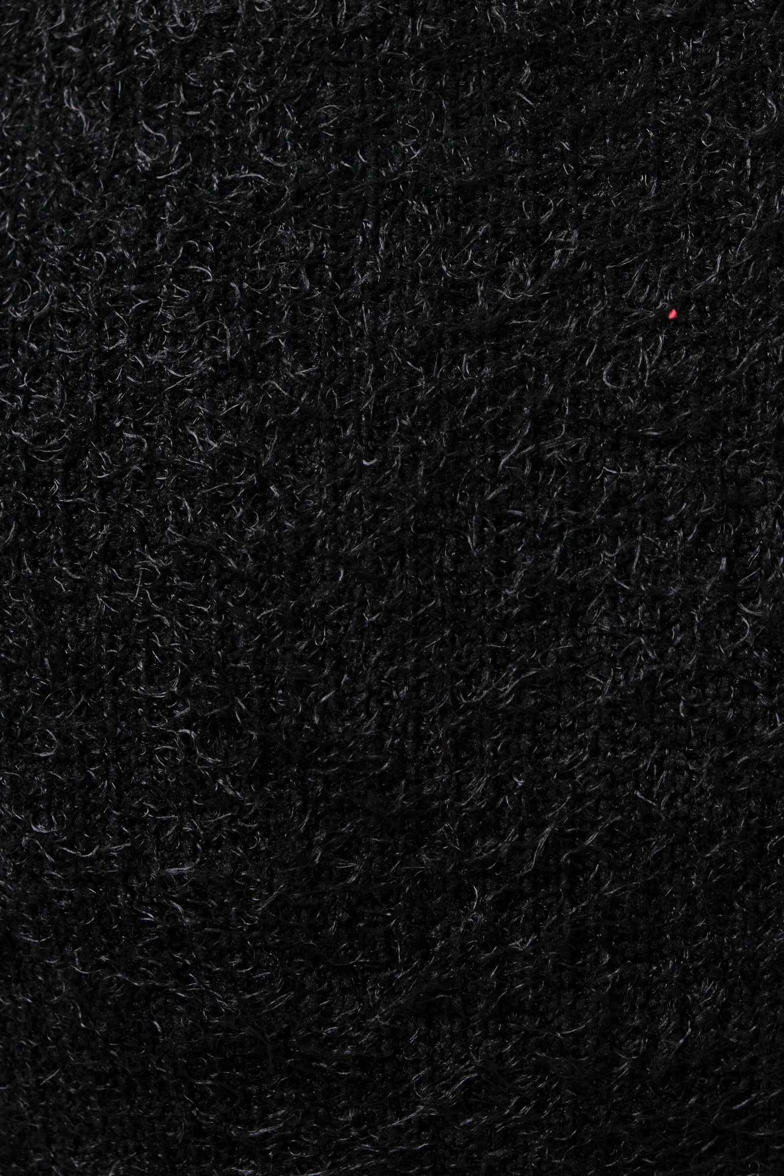 Isaac Eyelash V-Neck Tank Top - Black - Detail 2