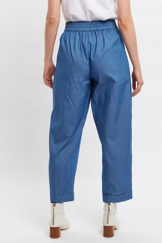 Louche Hester Chambray Tie Front Trouser