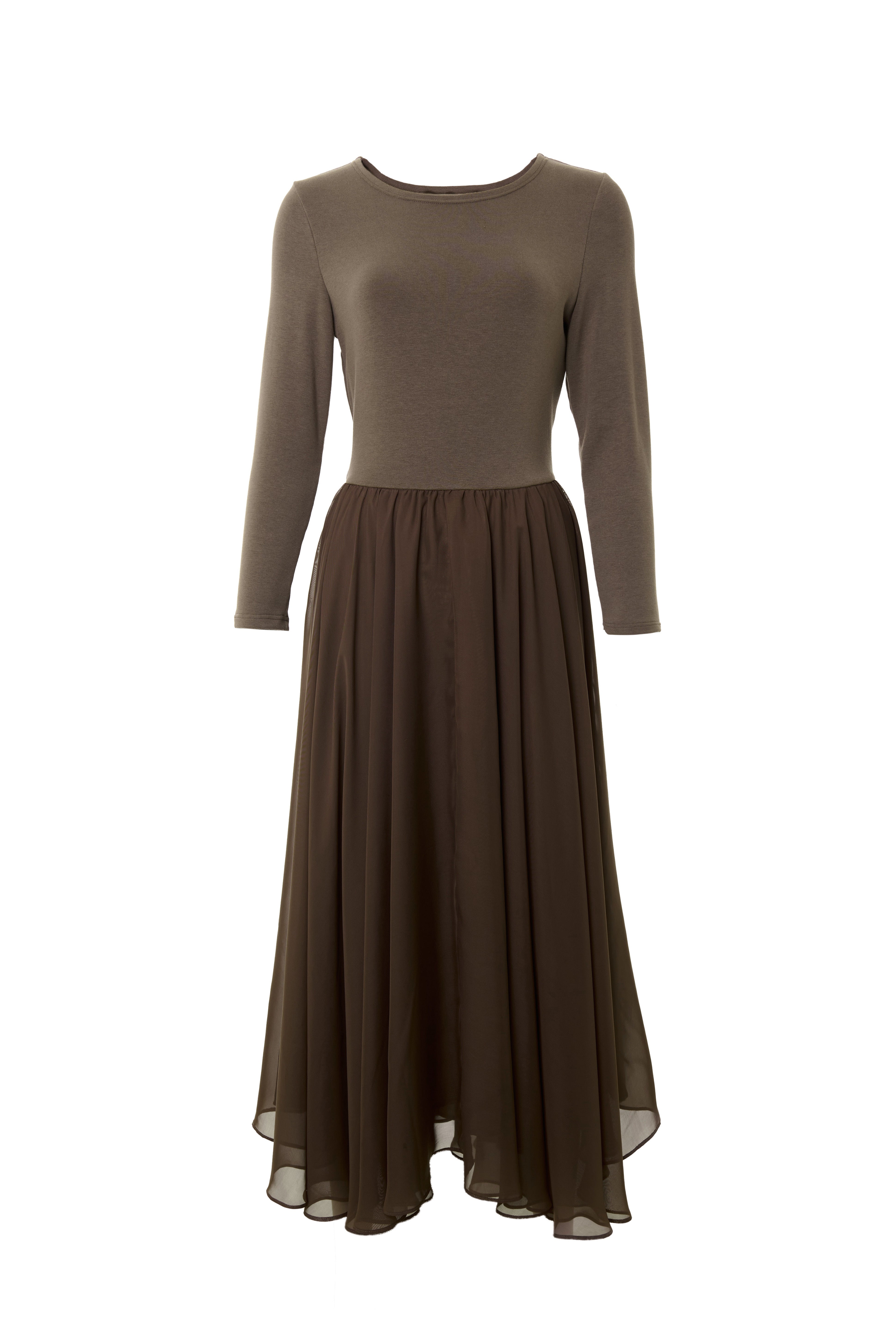 Huxley Ballerina Style Maxi Dress - Mole - Styled