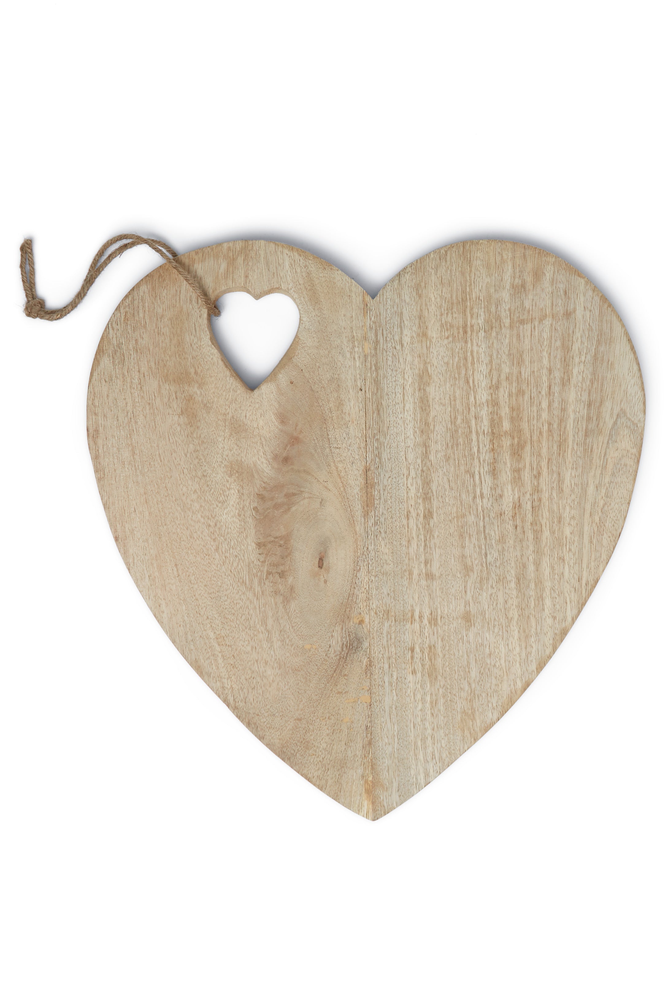 Large Heart Shaped Wooden Chopping Board - Detail 1
