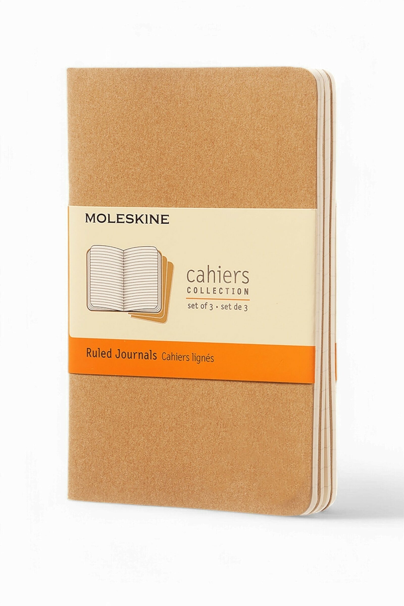Moleskine Pocket Ruled Journals Set of Three - Brown