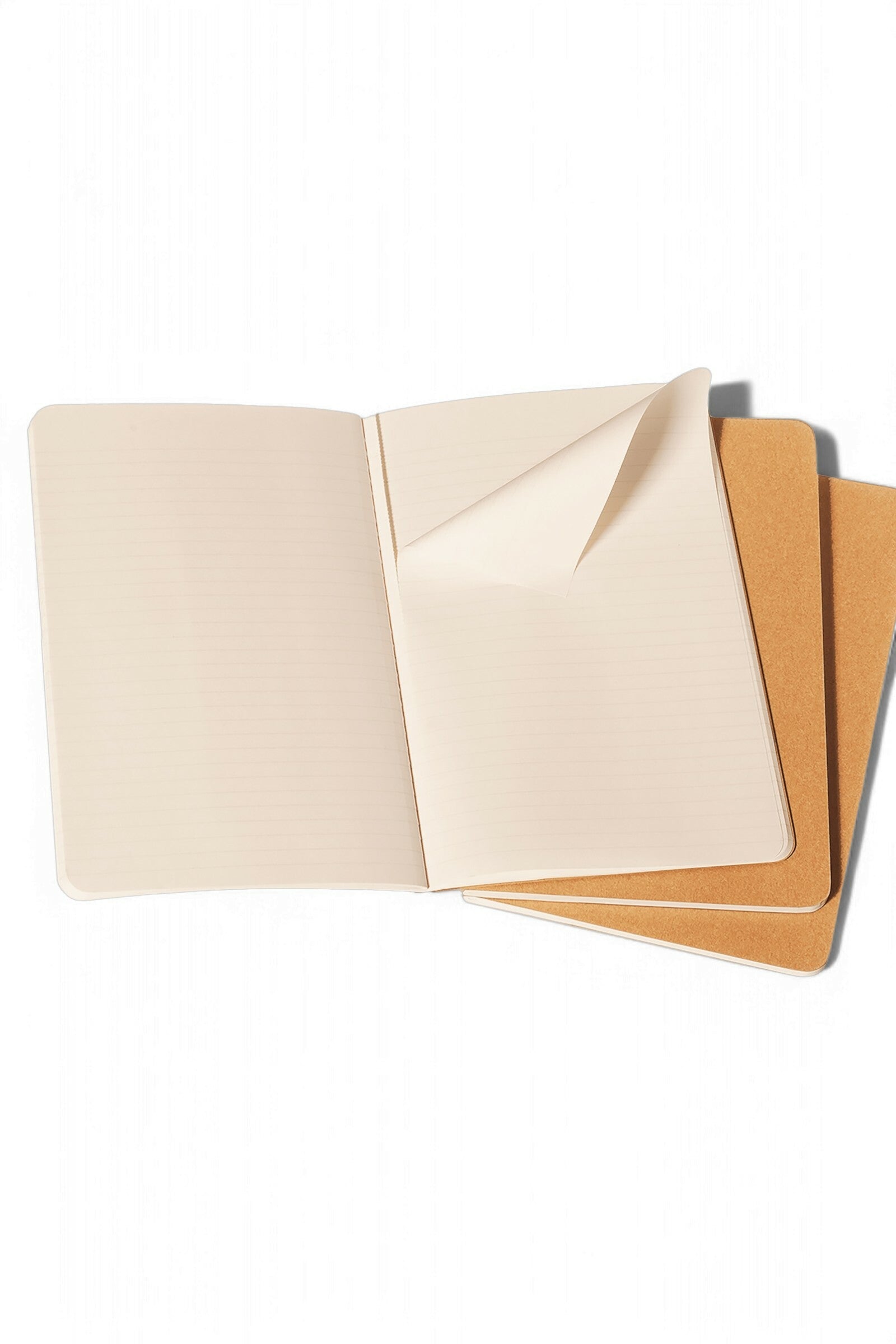 Moleskine Large Set of Three Ruled Journals - Brown