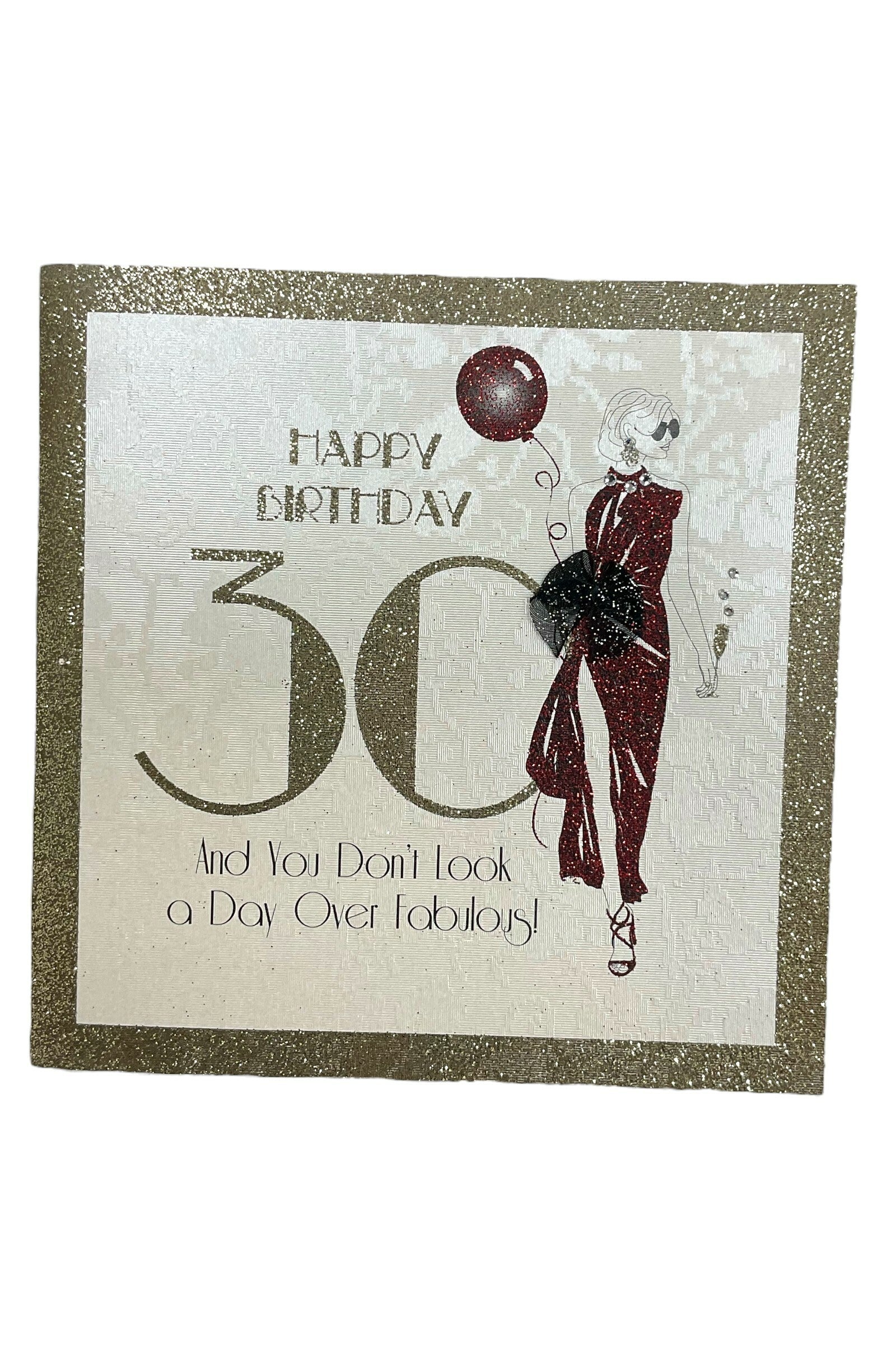 Happy 30th Birthday Glitter Card