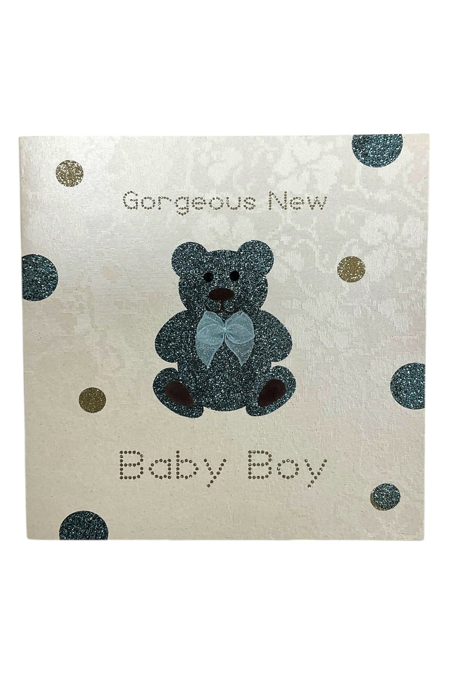 Gorgeous New Baby Boy Teddy Bear Card