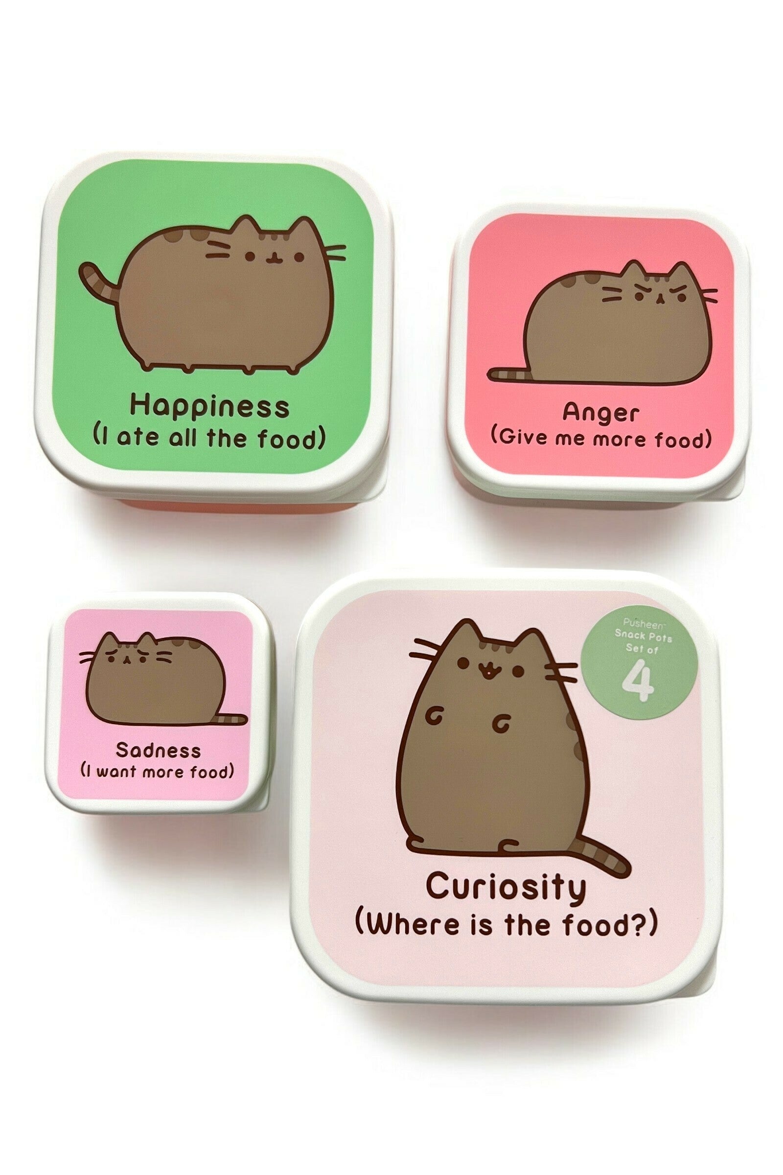 Pusheen Cat Set of 4 Snack Pots
