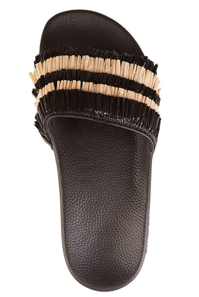 Coco Raffia Trim Slide