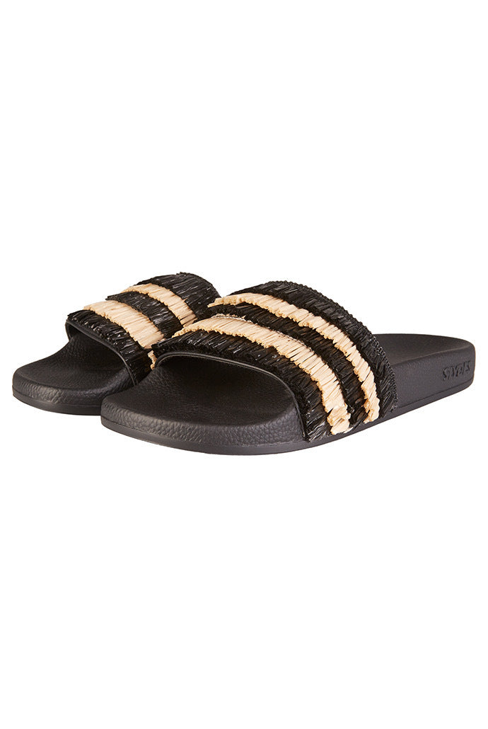 Coco Raffia Trim Slide