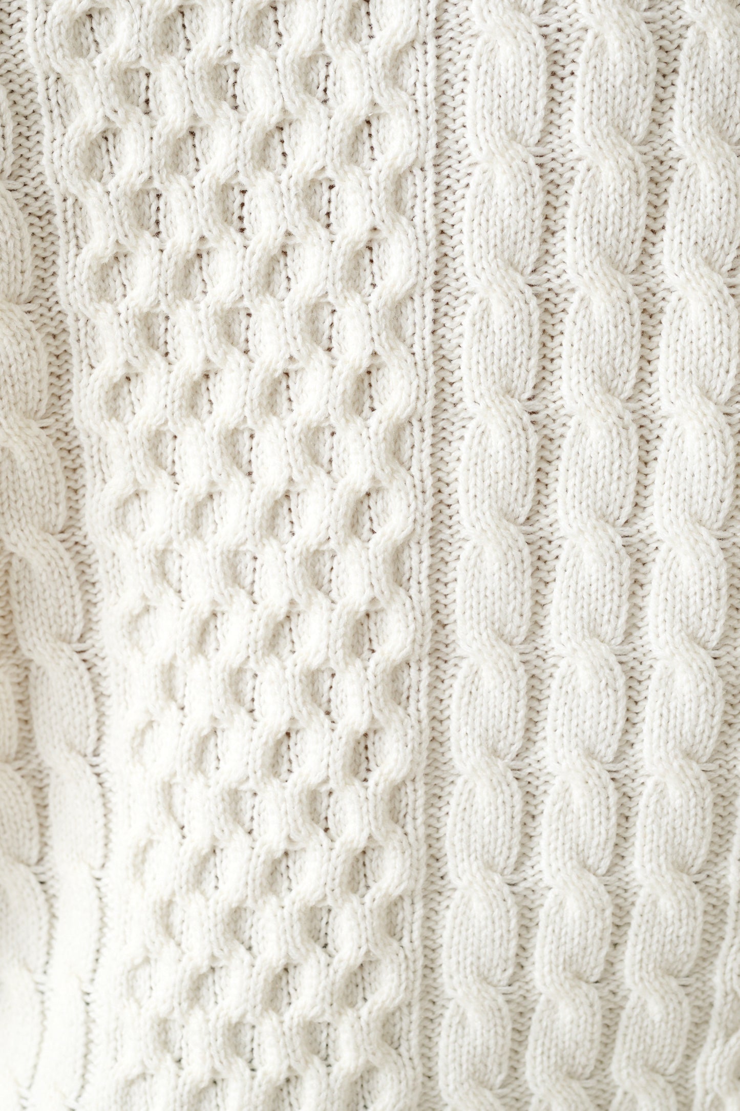 Jamie Cable Collar Jumper - Off White