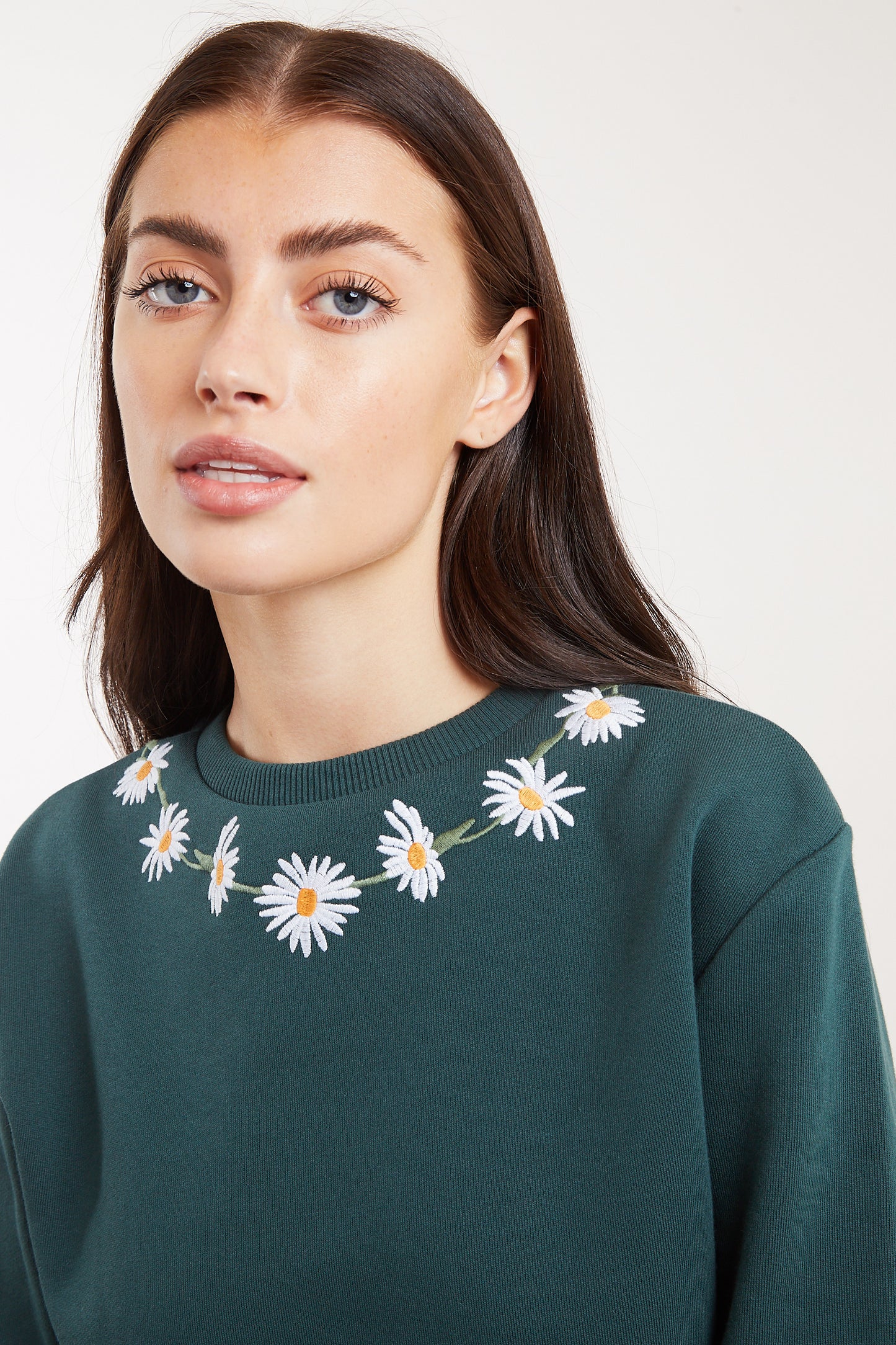 Jan Daisy Chain Sweater in Green