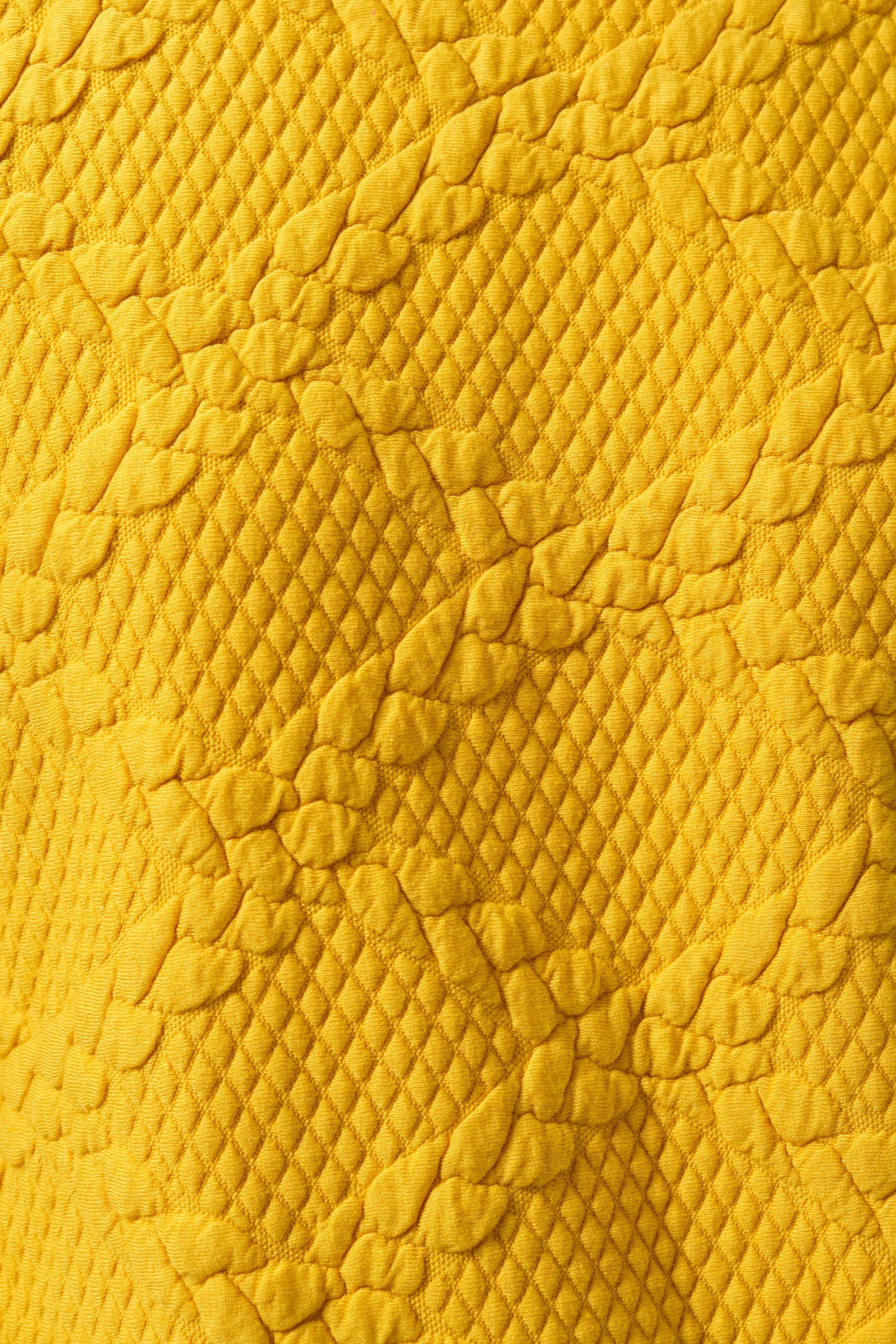 Jan Cable Quilt Sweatshirt - Mustard - Detail 2