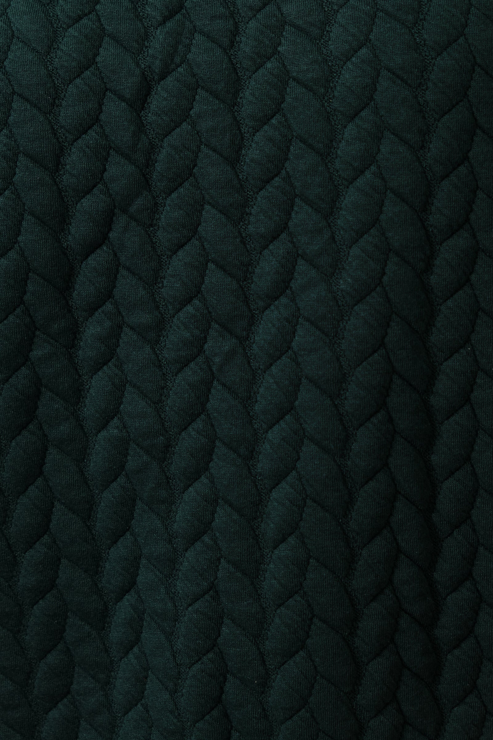 Jan Plait Quilt Sweatshirt - Forest Green - Styled