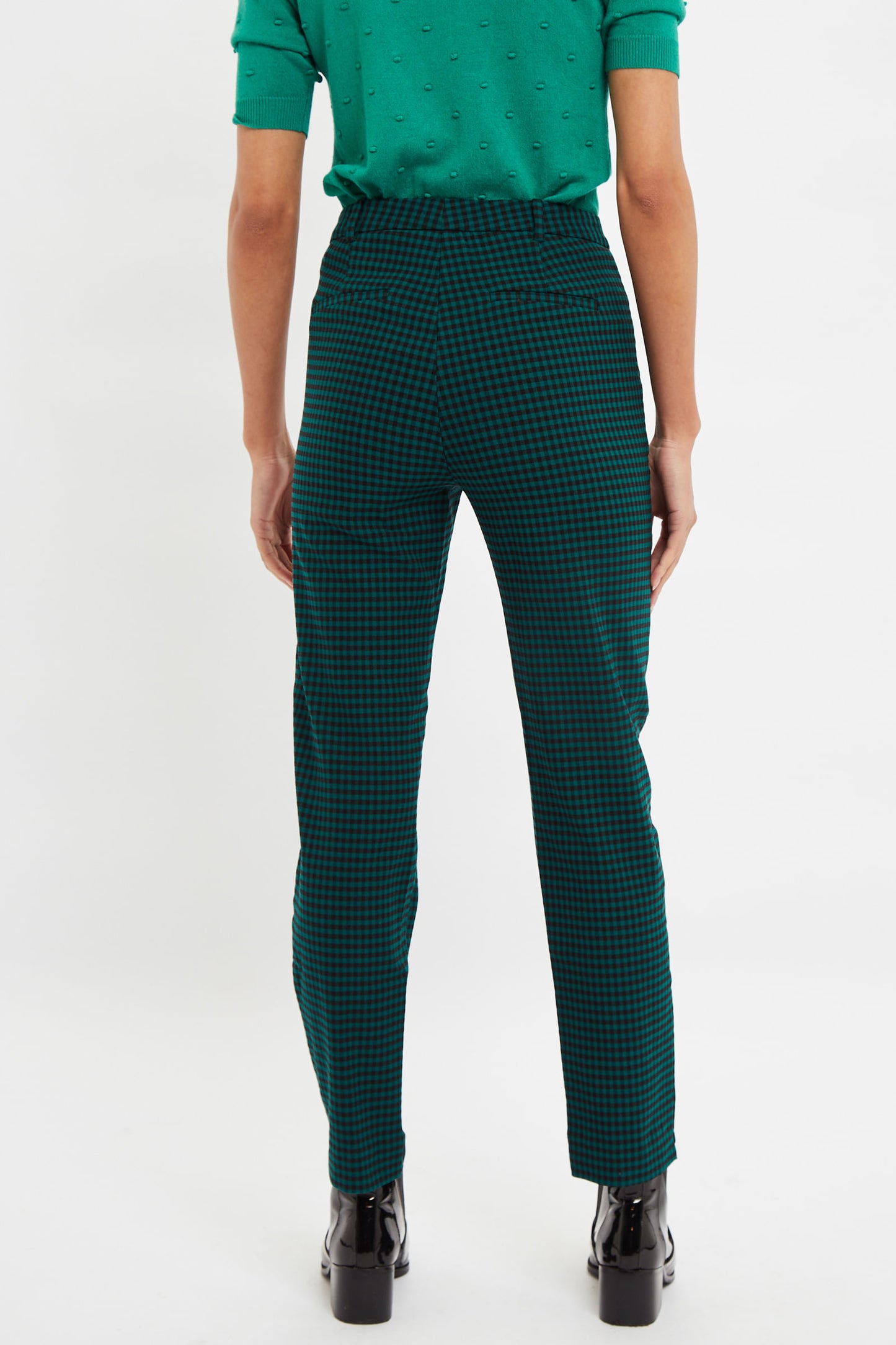 Louche Joele Golf Gingham Slim Ankle Length Trouser