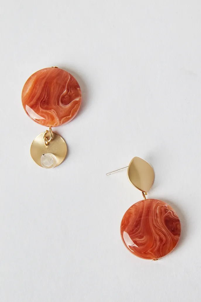 Joel Orange Drop Earrings