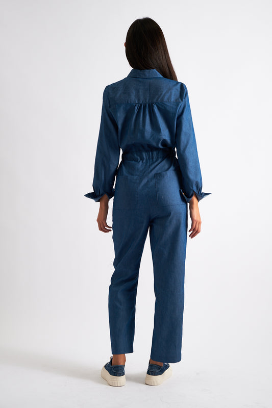 Jonas Chambray Long Sleeve Jumpsuit