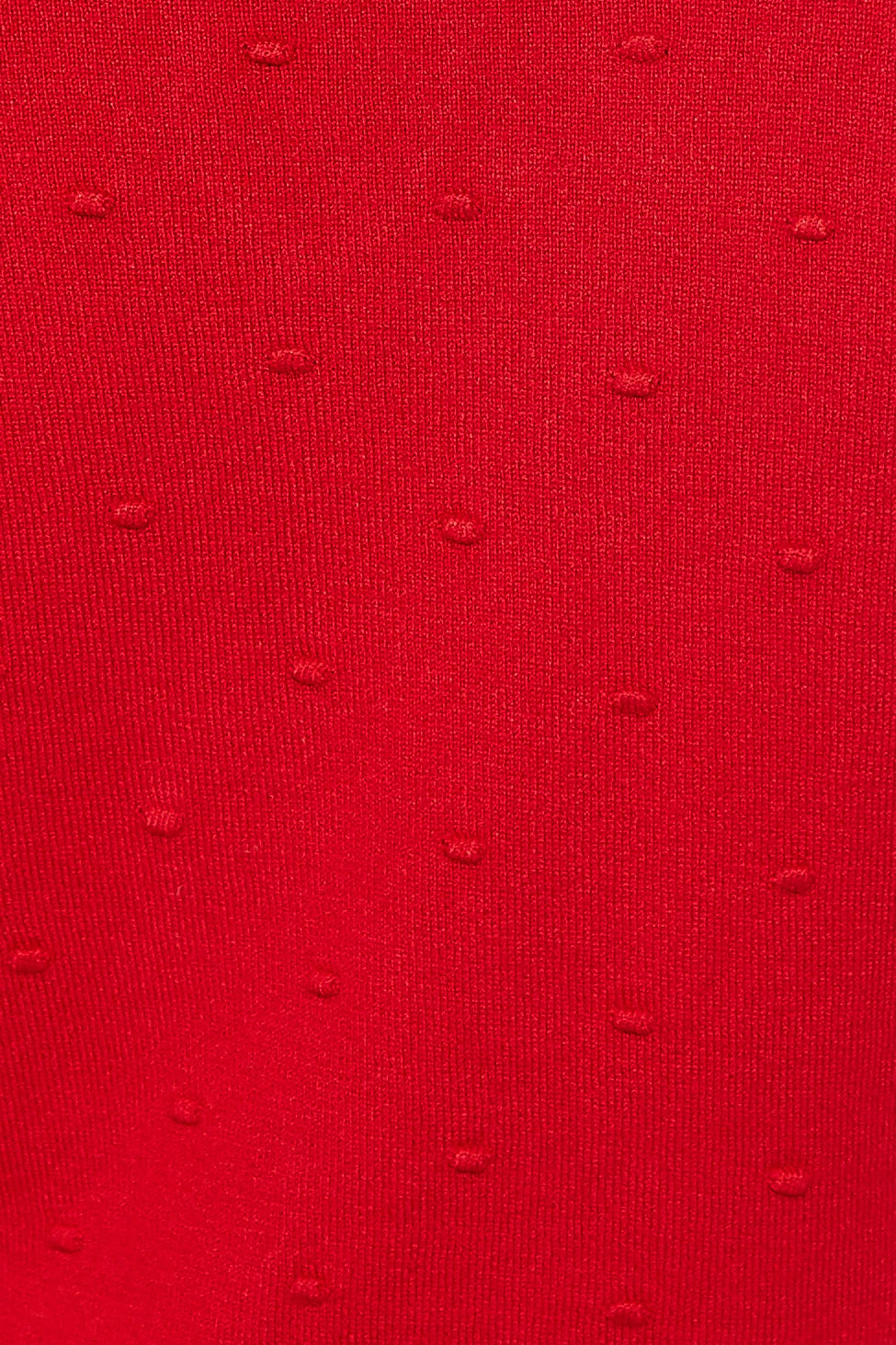 Louche Josephina Raindrops Textured Short Sleeve Collared Sweater Red