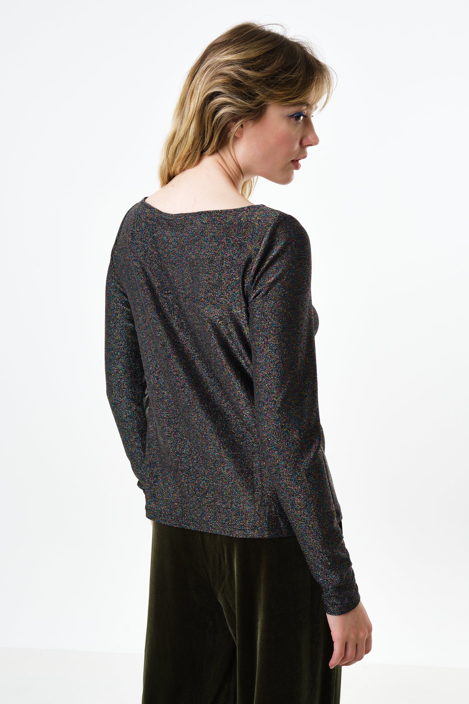 Josiane Sparkle Boat Neck Top - Multi - Detail 1