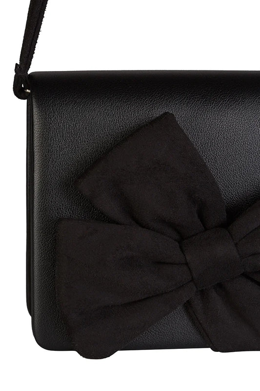 Jolie Black Bow Detail Crossbody Bag