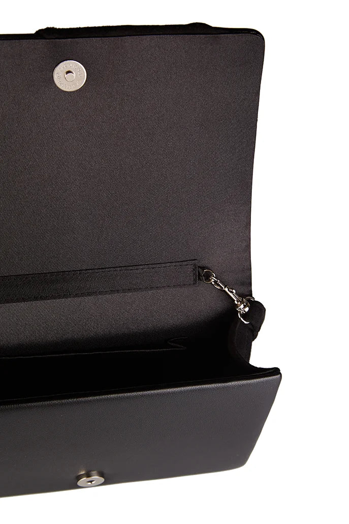 Jolie Black Bow Detail Crossbody Bag