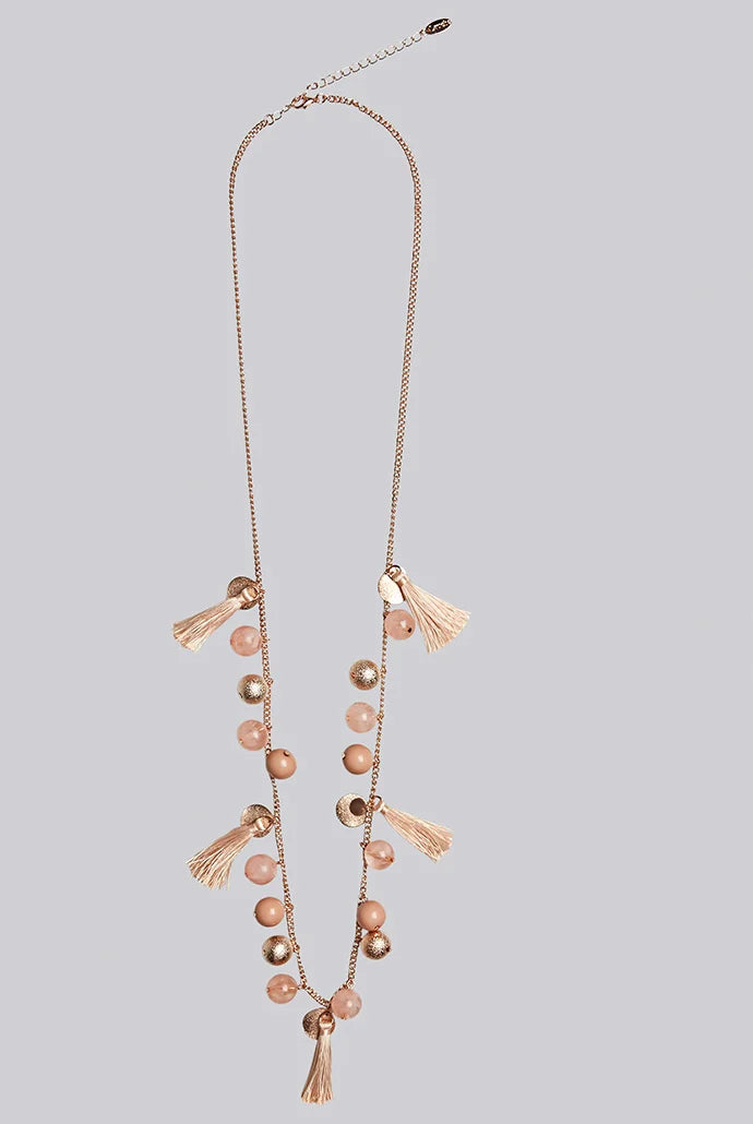 Laura Tassel Rose Gold Necklace - Detail 2