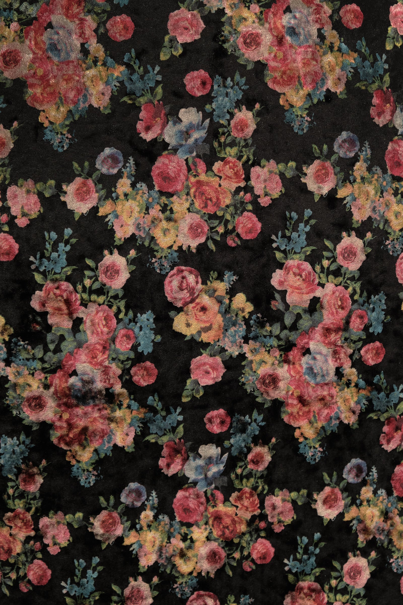 Cherokee Rose Bowl Print Velvet Jumpsuit - Styled