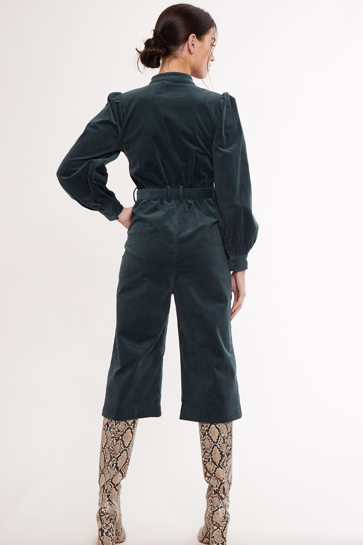 Louche Lindsay Cropped Cord Jumpsuit