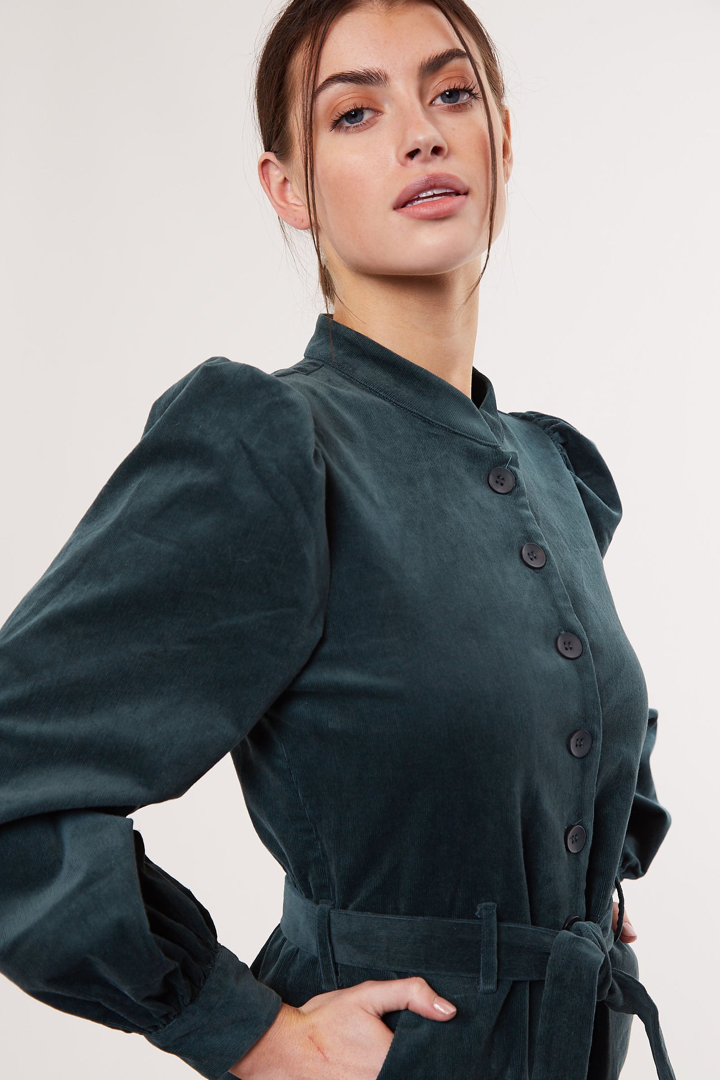 Louche Lindsay Cropped Cord Jumpsuit