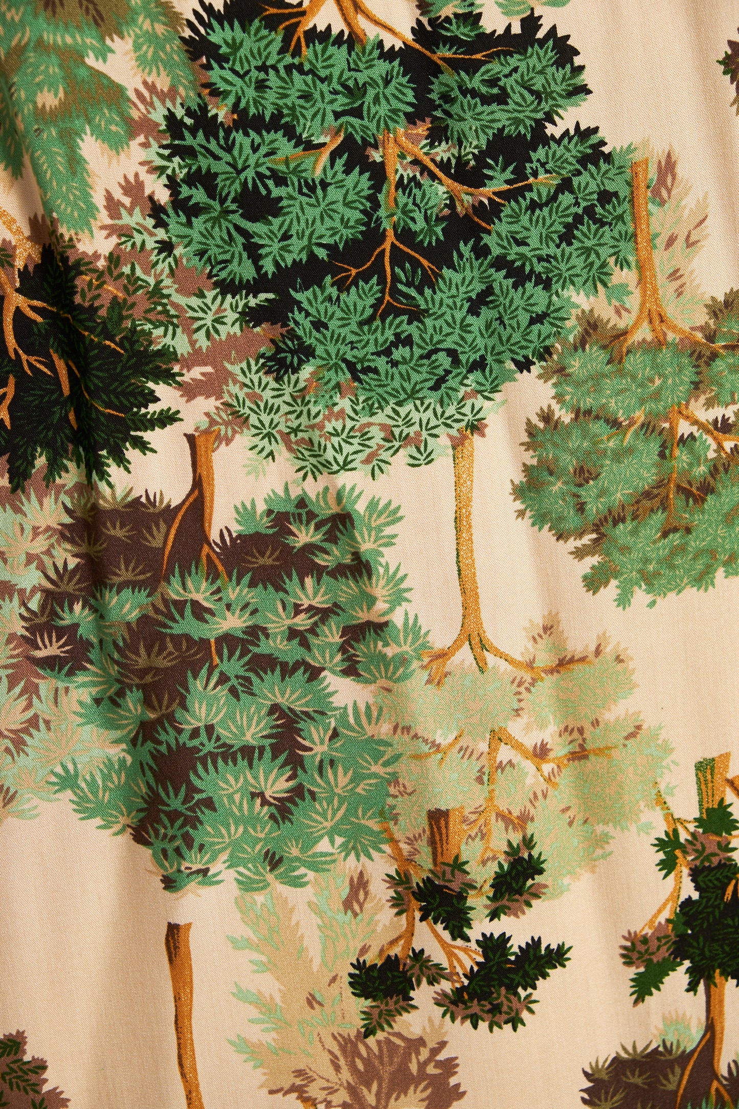 Lizea Forest Scape Print Midi Skirt - Green