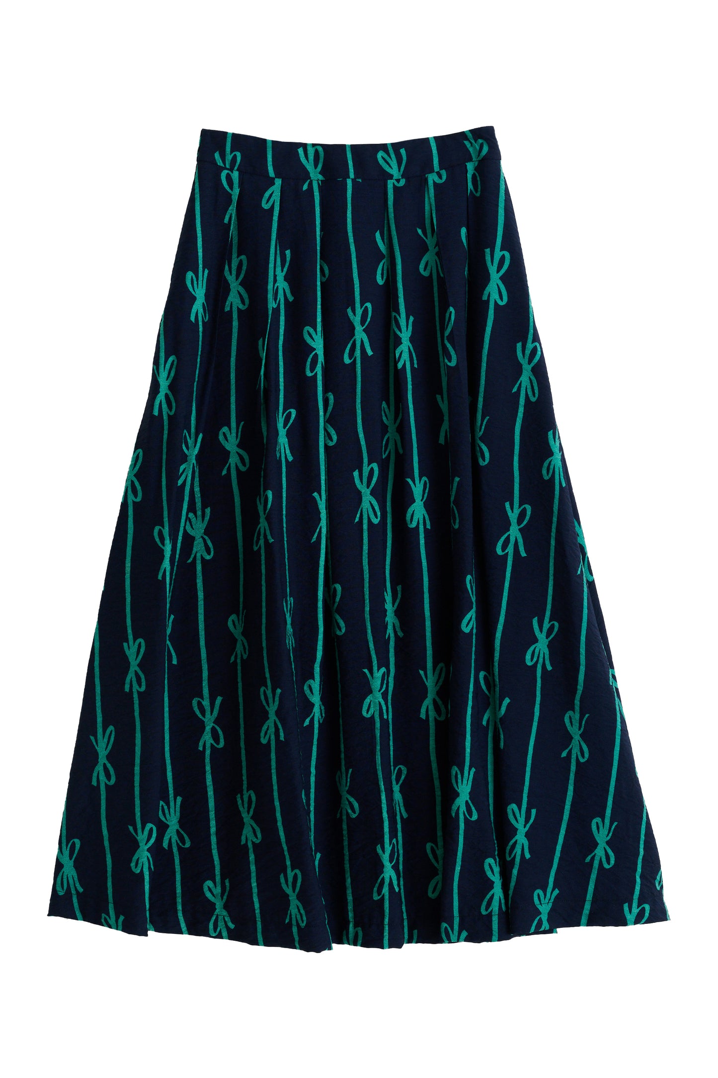 Lizea Tie Up Midi Skirt - Navy