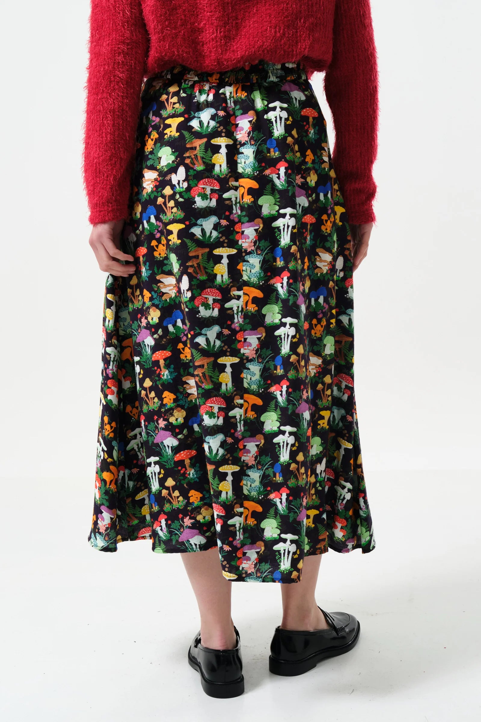 Lizea Toadstool Tales Print Midi Skirt - Detail 1