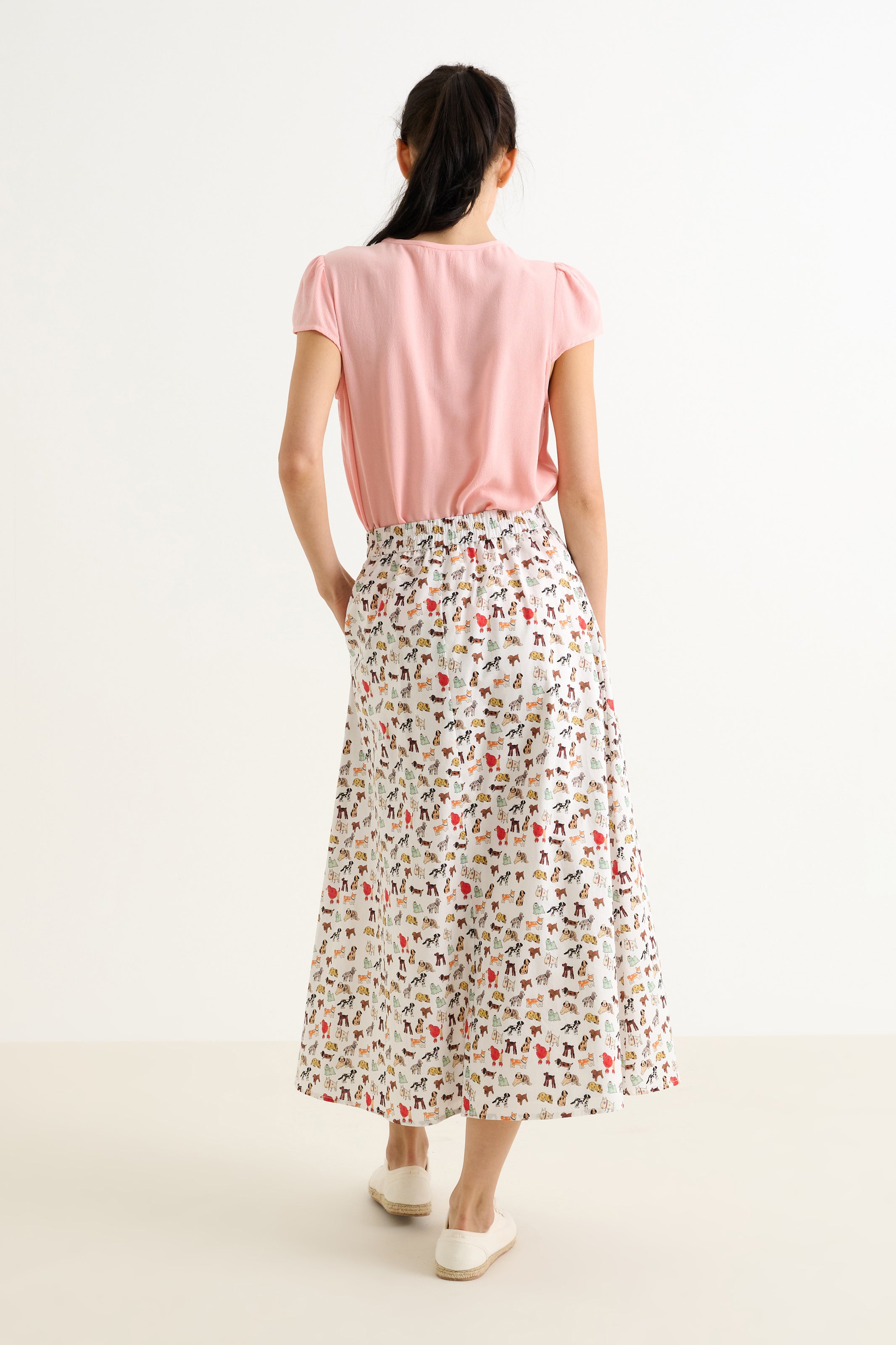 Lizea Dogs Day Midi Shirt - Multicoloured - Detail 3