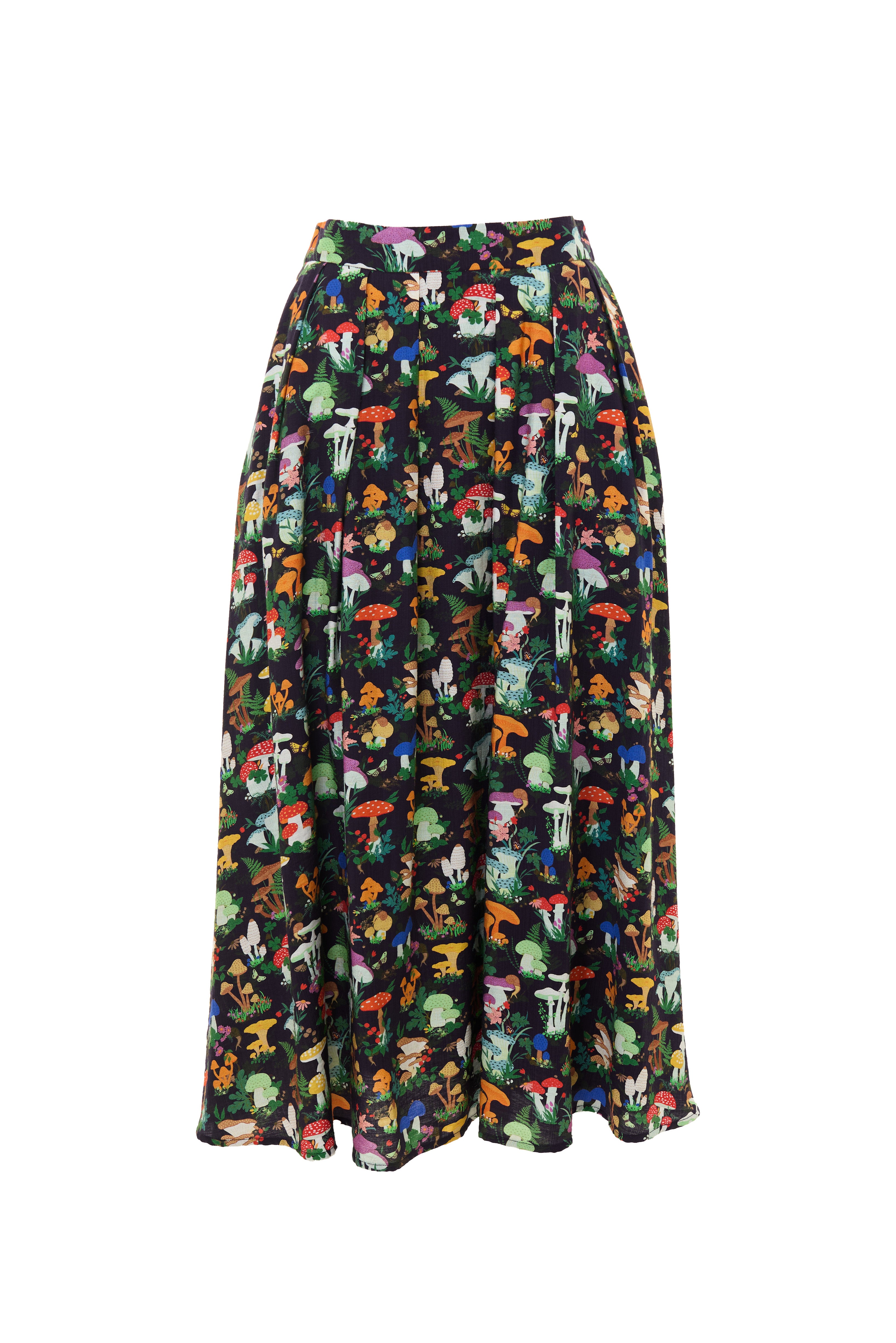 Lizea Toadstool Tales Print Midi Skirt - Styled