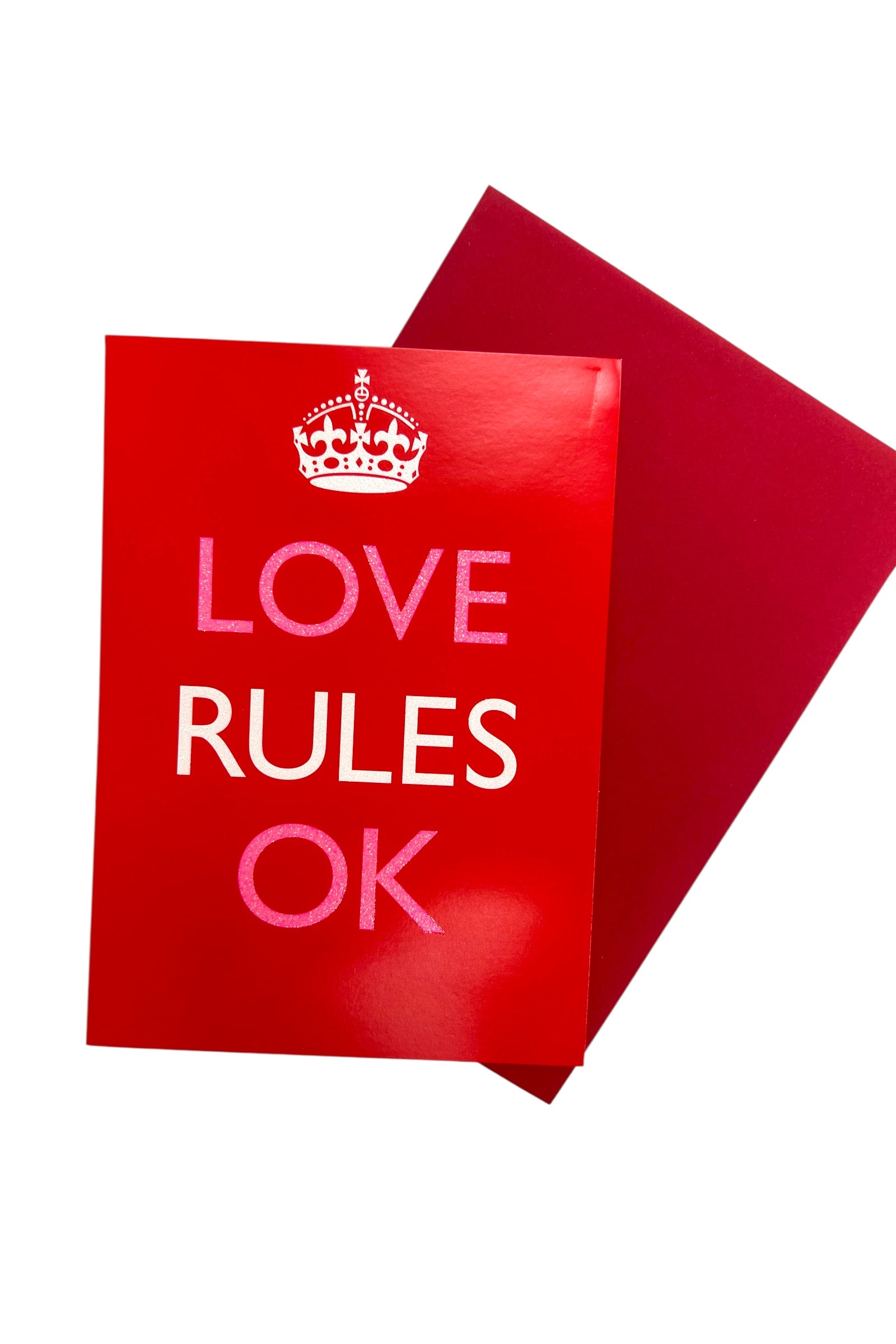 Love Rules Ok Card